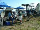 A few of the Buck Hill Gang with their vehicles, and dishes pointed southeast towards the rover pack.