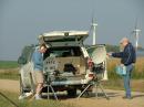 W9FZ and WB0LJC trying to rouse the Buck Hill gang early on Sunday morning for the first QSO's of the day.