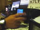 Tom, AL7AU, spinning the dial on the PROIII to once again start down the band hunting for that 'new one'.