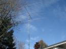 A lone Force 12 Yagi on a 65 foot tower. 