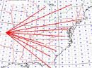Primary Es paths on 10 Meters Sunday morning around 1600 UTC.