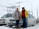 Eyeball QSO and Shack Visit with N9REP/R just north of Dodgeville, WI (EN-42) as the snow starts again.