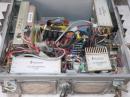 Inside of microwave equipment box with 902-3456 transverters, amplifiers, control and R/T relays (it's messy but it works).