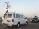 This 2008 Ford van is almost identical to the 1995 Ford van it replaces--except that it has 137,000 fewer miles on it and it's 13 years newer.  It was the contest home of KK6KK and KG6TOA (who deserves an award for driving the old van about 10,000 miles during previous contests).  At right above is W6XD's Ford Escape, outfitted with a toolbox station for 10 bands.  Art had the highest rover score in the country in the 2008 VHF Sweepstakes.