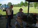 Cliff Segar, KD4GT and Bill Farnham, KI4FZT working to get the network logging software running.