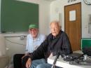 Bud Davis (WB5JJH)left and Gary Bortles (KB8IPU) enjoy the comforts of the Unified Command Trailer.