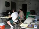 Leigh Orf (KG4ULP) and Mary Strouse (KC8PGH) at the controls of station #1