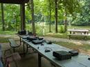 Satellite, Digital, and Phone/Code stations set up at Twin Point shelter.