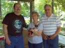 N9OQT with K9FTJ (Robert) and friend Georgia (with Tinkerbell - our first canine visitor).