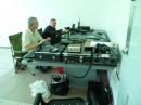 Impresive radio setup including a satelite station.
