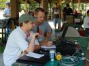 Alan AB8SA(Right) and Bill(KC8DRV) drove on through the night on 20M SSB/phone.