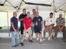 The crew from the Pine Ridge Fire Department who assembled the tents.