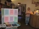 Our Literature Table at the Visitors Center with one of our hosts, Mary Windham.