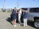 Stephanie and Carolyn help Bob, W7TOM, make a satellite contact.