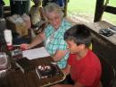 Joan WD8BEN and Codey WA4HFD learning Morse Code