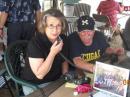 Rita Brookshire, Emergency Services Director Red Cross, makes first ham radio QSO with WK4Y. Coaching was done by Jeff, K8CQ. Roy, WK4Y, has already sent a QSL card to Rita. Thanks Roy.