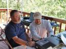 Garry (KF6DOZ) and Ron (KK6I) tuning up the Yaesu 757