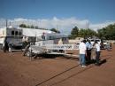 After the storm left we got busy putting up the first portable tower and steppir.