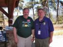 Rocky Mountain ARRL Division dignitaries, (L-R) Jeff Ryan, KØRM, Colorado Section Manager and David Markham, WØCBI, Colorado SEC visits BARC on their annual "Grande Tour" of Colorado Field Day sites. 