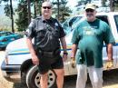 Sgt. Wolfe from our served agency, The Boulder County Sheriffs Office visits us again this year and is greeted by BARC member and retired State Game Warden John, KØFTC.