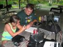 Trinity and Daddy (KC2DUX) Operating GOTA Station