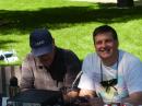 Jim Walker our club VP working with a new HAM and new club member Mark Mollenauer, kd0goc, working the IC 746.