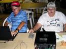 Hector Padron AD4C Operating CW on his Elecraft K3 and Miguel Orama AC4MO logging late into the evening.