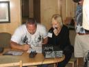 Our fearless leaders Bill Clark, KE7NIX, Vice President and his wife Lisa Clark, President, KE7NIY, operating in John Cooper's, KU7G, motor home.