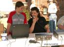 10 year old April KJ4JFQ assists Melanie Roberts, County Judge Executive with GOTA QSO