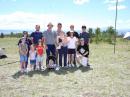 Pictured above, from left to right and back to front, Kaitlyn Meenach, Kimberly Meenach, Tim Meenach (AC0DJ), Natalie Meenach, Myron Schaffer (WV0H), Vivian Schaffer, Ken Zurawski (WB9QDL), Sara Schaffer (KC0TRJ), Dean Mertz (K0MKT), Andrea Mertz (KB0ZBF), Aaron Mertz, and Ian Mertz (AB0IM) overlooking the presidents mountain range in central Colorado.