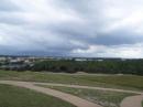 View from the top of Kitty Hawk looking south.  Those clouds don't look very favorable to ham radio! 10 minutes from the start of the contest, it started to storm and didn't stop until later that night.... dang Murphy.