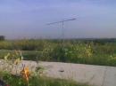 My M2 2M7 yagi on a 10 ft. mast and 6 Meter "dipole" west of Lawrence, KS in EM28.