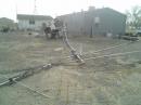 Another view of the bent crankup tower w/ the antennas still attached (Whats left of them).