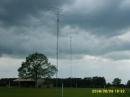 Front tower has 105CA at 78', 155CA at 71', 40m Delta Loop and an Inverted Vee for 80m.  The back tower has a 40-2CD at 118' and a 204BA at 107'.