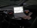 Just a simple set-up inside.  GPS reads grid and gives compass bearing.