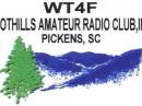 Welcome to the Foothills Amateur Radio Club, WT4F, Pickens County, South Carolina. Visit our website at www.WT4F.org.