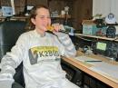 Stephanie Chalef, grandaughter of Harvey Wasserman K2BOG, working Kids Day January 2010