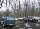 N1KXR/R meets N1FJ/R in Holyoke, Massachusetts. N1FJ/R is using a 2 Meter beam located on the tri-pod between the vehicles, and a Buddipole for 6 Meters which is visible behind Larry-WB1DBY's vehicle