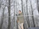 Still in a good mood while taking the antennas down