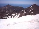 View along the hiking trail showing snow in AZ in mid June.