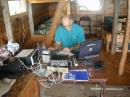 Jerry, KE4NHP, pounding brass.