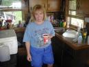Our inspiration!  Mary, WA0RWL's better half, kept us fed and in good humor.  We couldn't have done it without you, Mary!!!  88 from the gang and thanks!