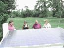 Visitors inspecting our SOLAR array 