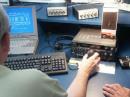 John, K1VDF, operates HF/CW from the EOC radio room.