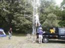 John, N1LEZ, Chris WA1VXH, Dan, W1DMM, and myself, N1KGY, setting up the tower and VHF beams