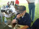 Club President Dick KA8VLN "operating" the 20 meter station