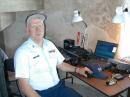 The USCG Station Keeper pays us a visit. He actually spent a lot of time watching us. Not shown in this picture is the boat of Homeland Security Chief Tom Ridge being outfitted on base and being delivered the following week.