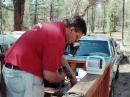 WA9OXY sets up the ATV Demonstration Station.