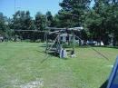Crank-up tower/trailer ready for deployment.