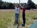 KD5HPK(L) and WB5FDP(R) adjust the 2el 40m beam at the CW station.